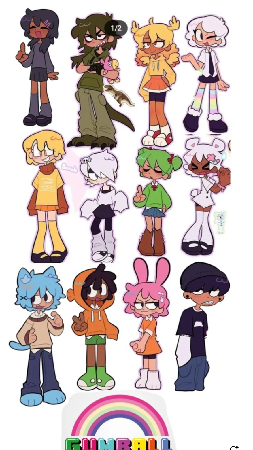 ai character: The AW of gumball  background