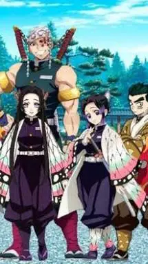 ai character: nezuko y las pilal background