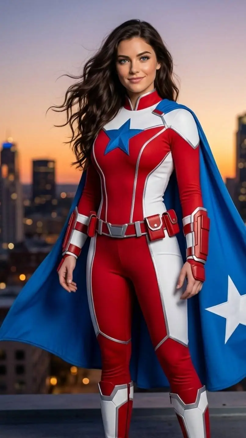 ai character: Lady Liberty background