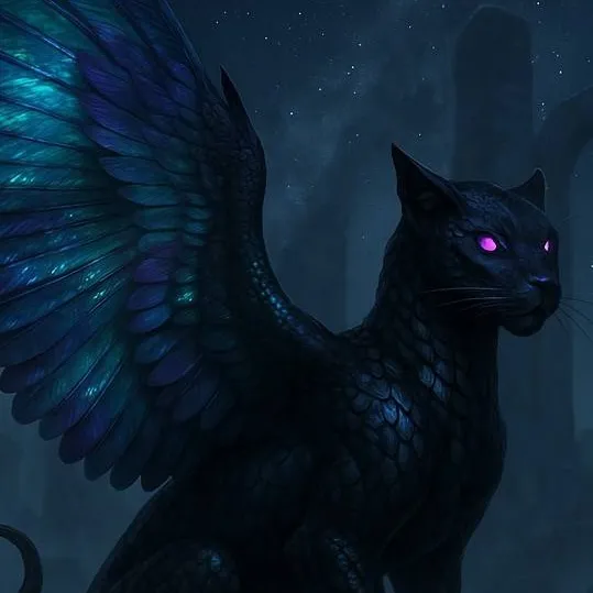 chat with ai character: black winged tiger