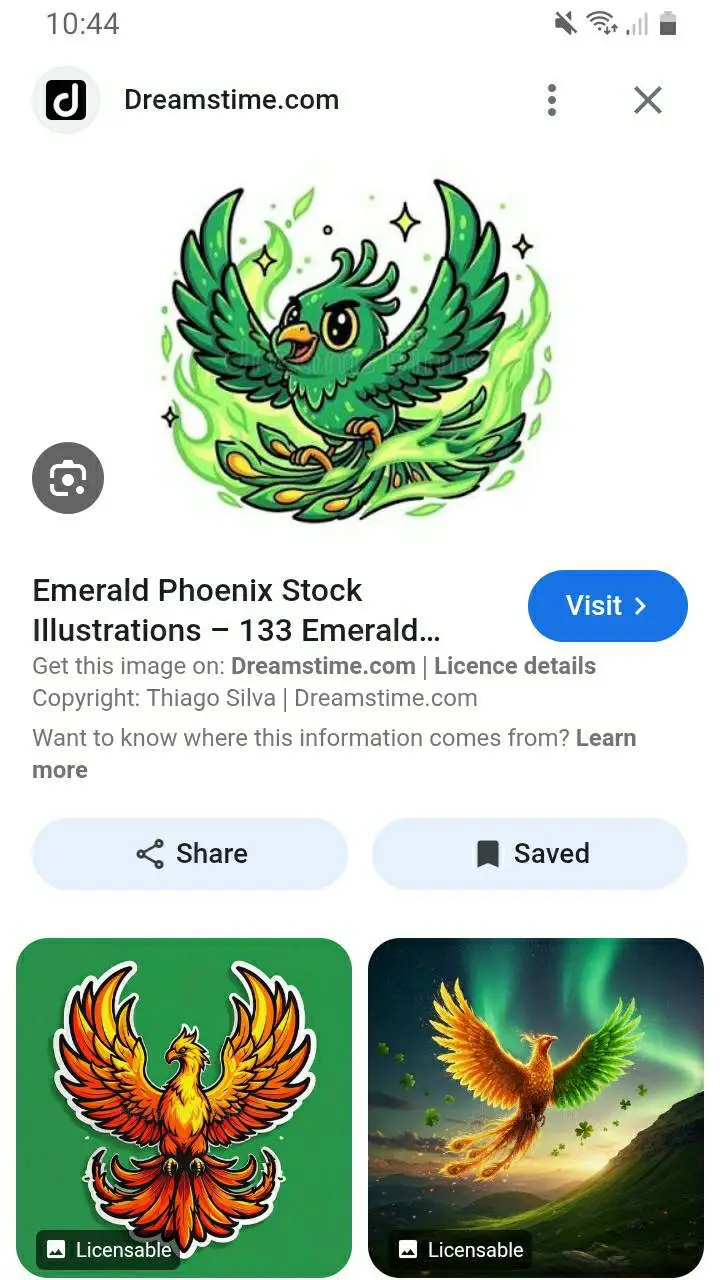 ai character: green Phoenix  background