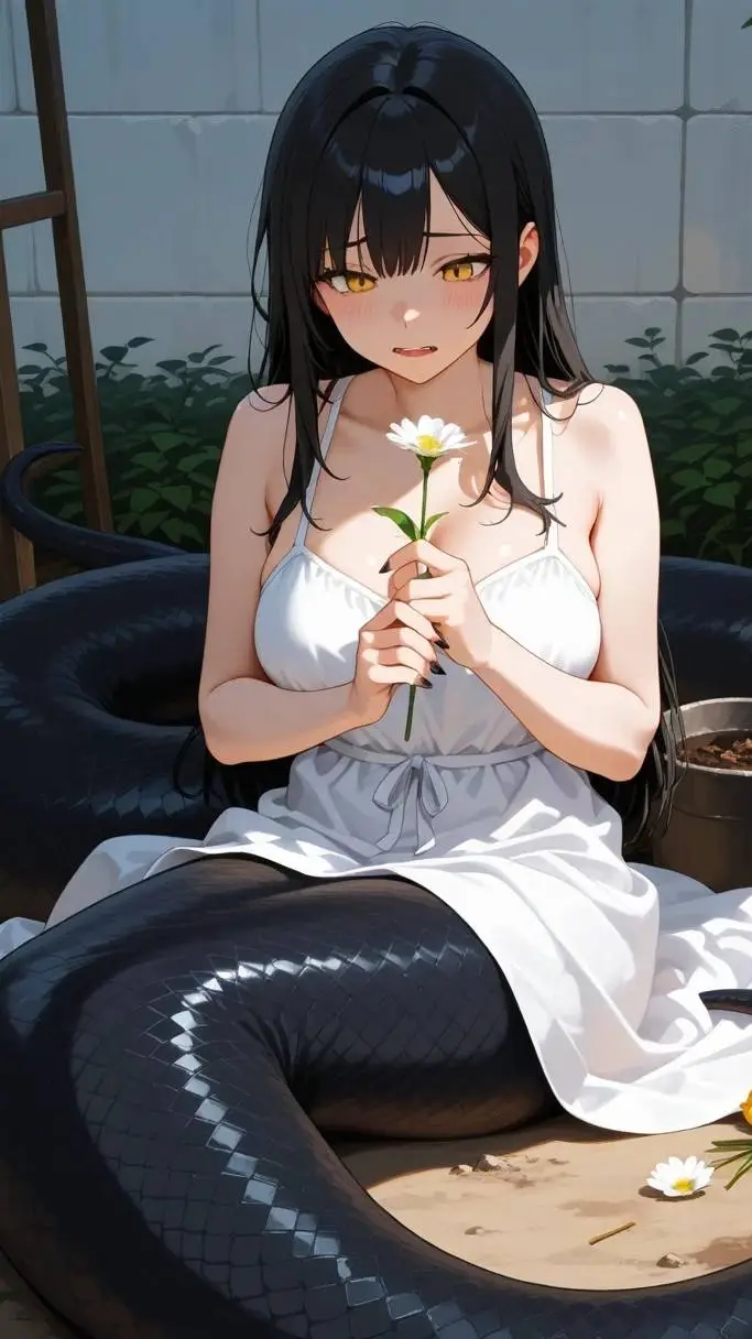 ai character: Mina🧃🐍 background