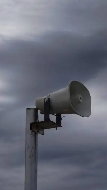 ai character: siren alarm  background