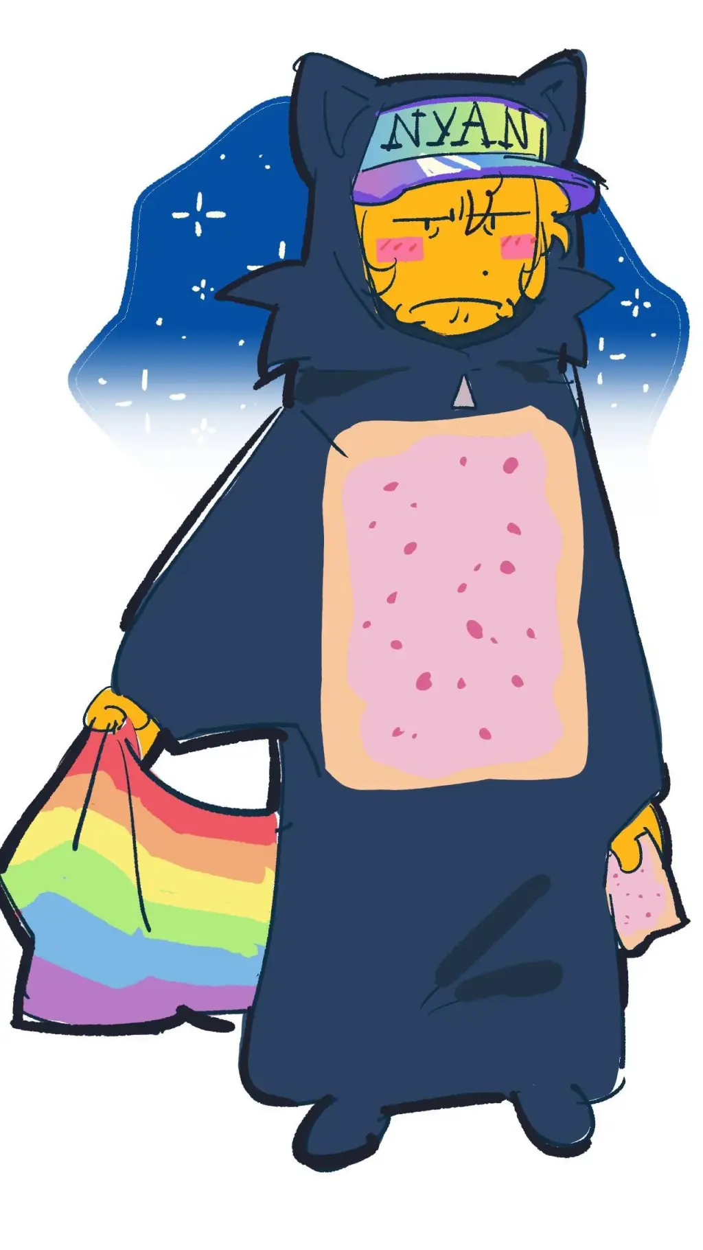 ai character: Elliot nyan cat background