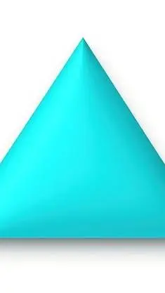 ai character: Cyan Triangle background