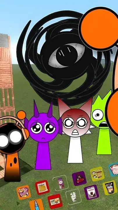 ai character: Sprunki loves you background