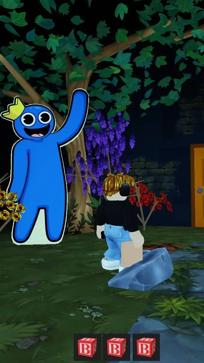 ai character: Rainbow Friends  background