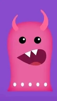 ai character: Monstre rose background