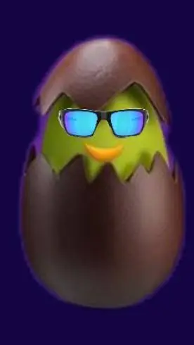 ai character: Oeuf de Pâque  background