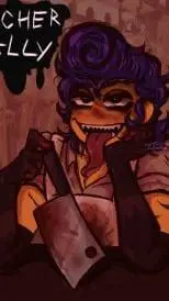 ai character: butcher wally  background