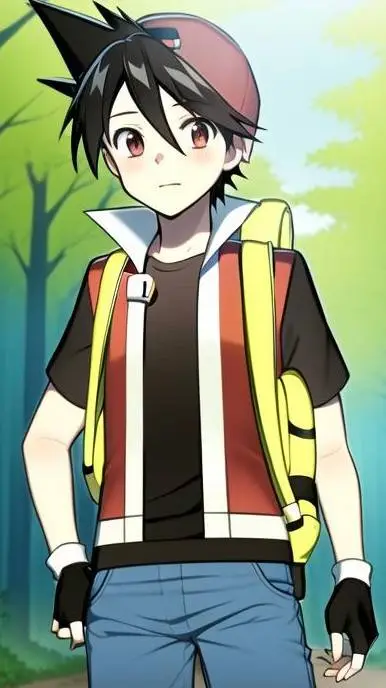 ai character: rosso pokemon background