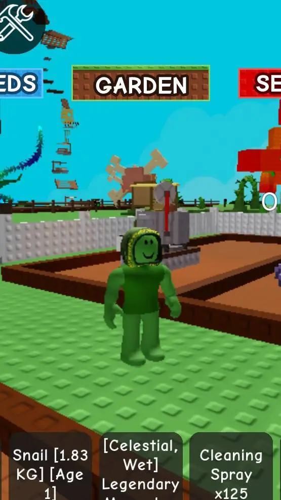ai character: team grow a garden background