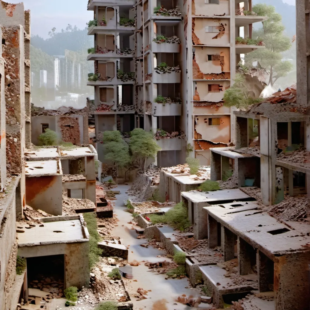 chat with ai character: destroyed city