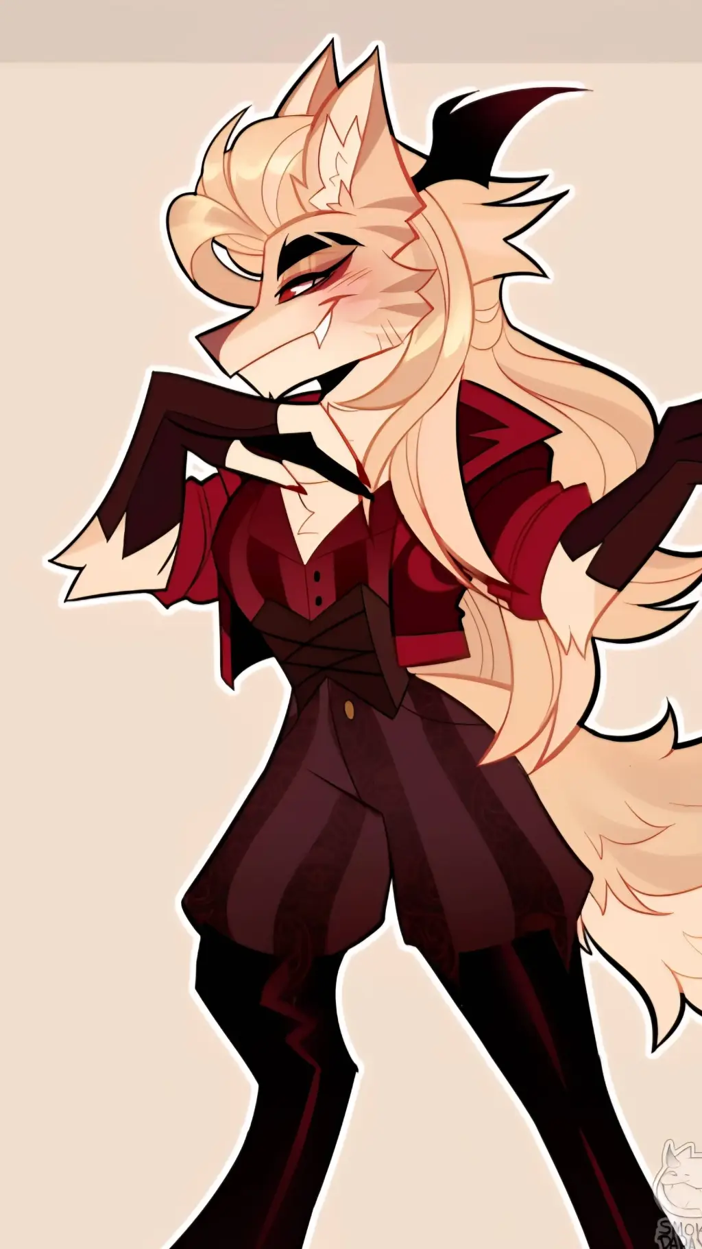 ai character: lucy as a werewolf background