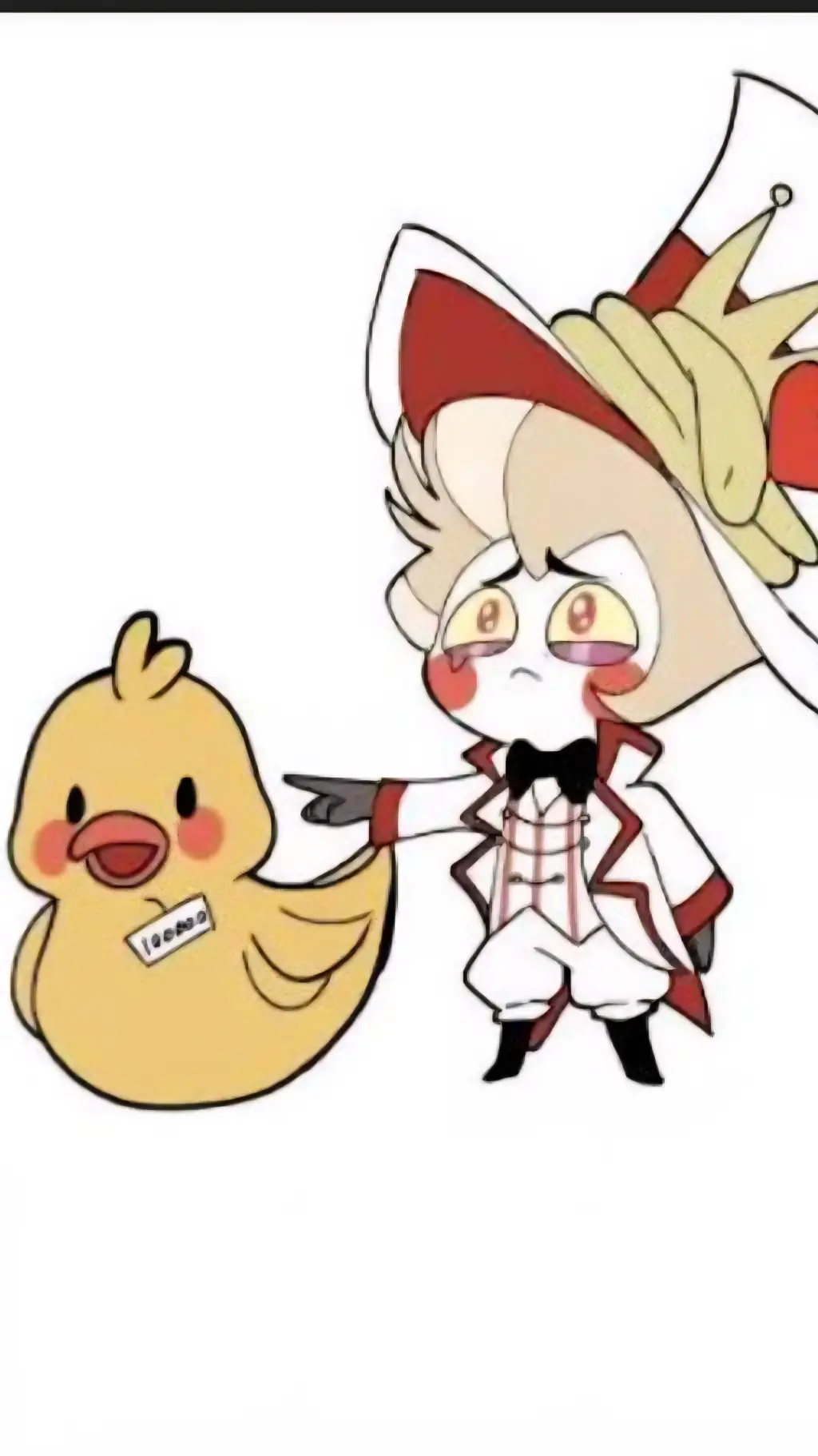 ai character: lucifer want ducky background