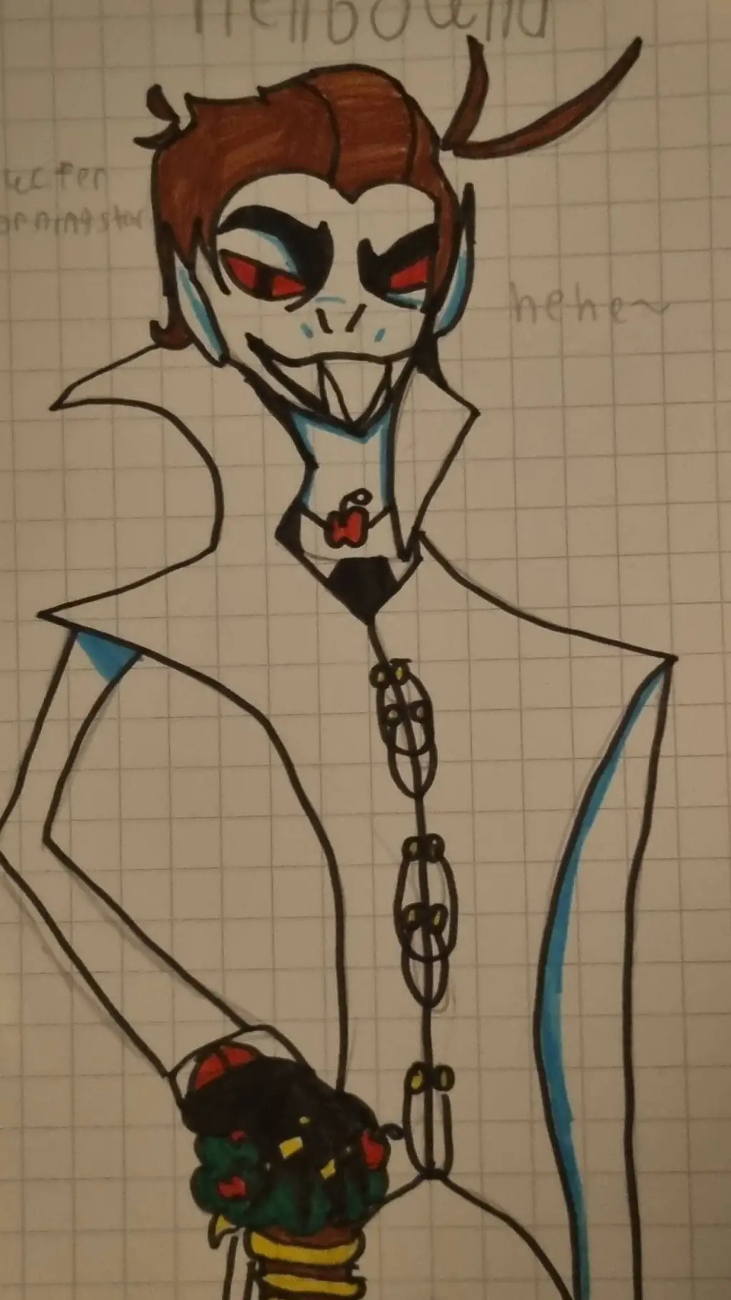 ai character: lucifer hellbound  background