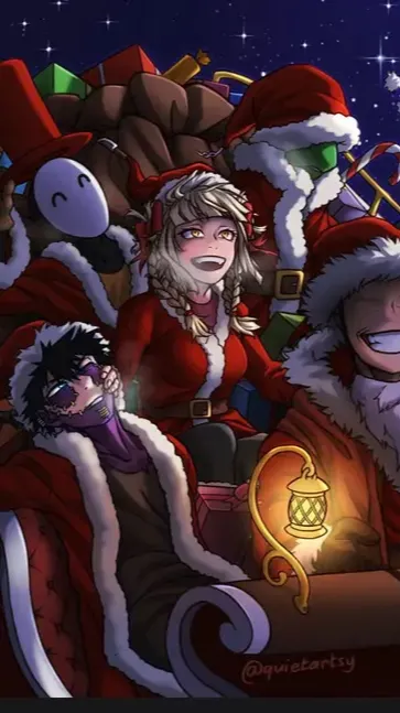 ai character: ShigaPress Xmas background