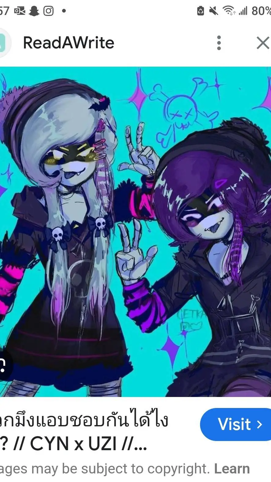 ai character: cyn and uzi background