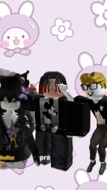 ai character: Mejores amigas:3🖤💜 background