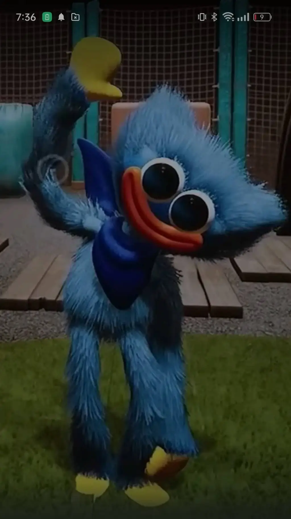 ai character: huggy wuggy bebé  background