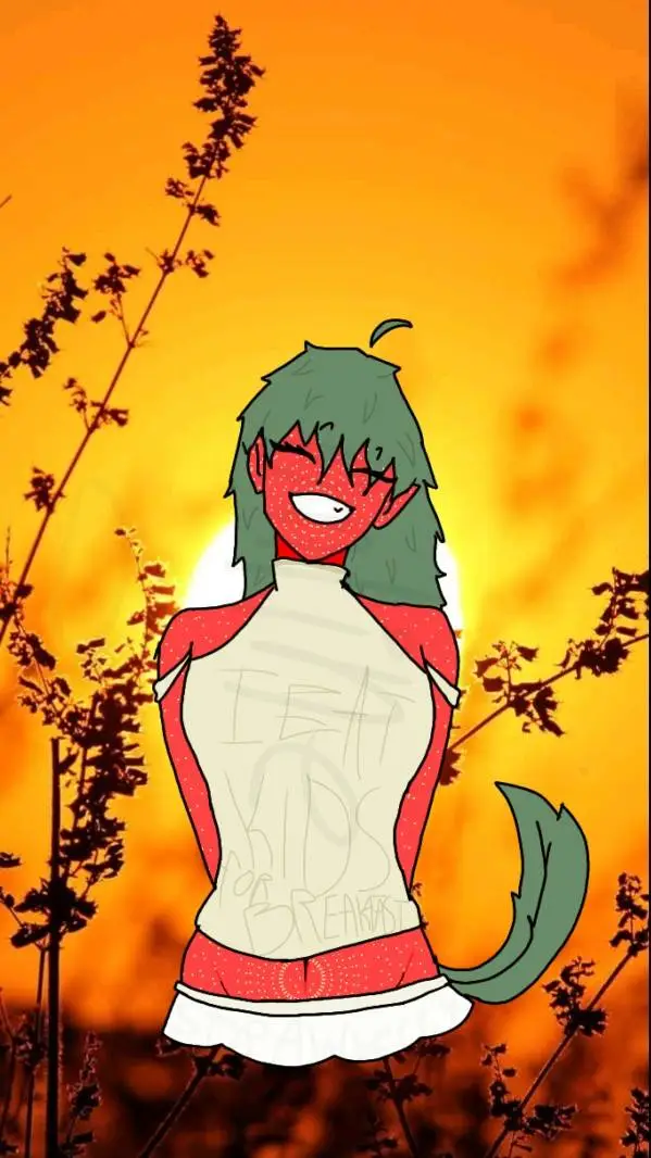 ai character: Strawberry! background