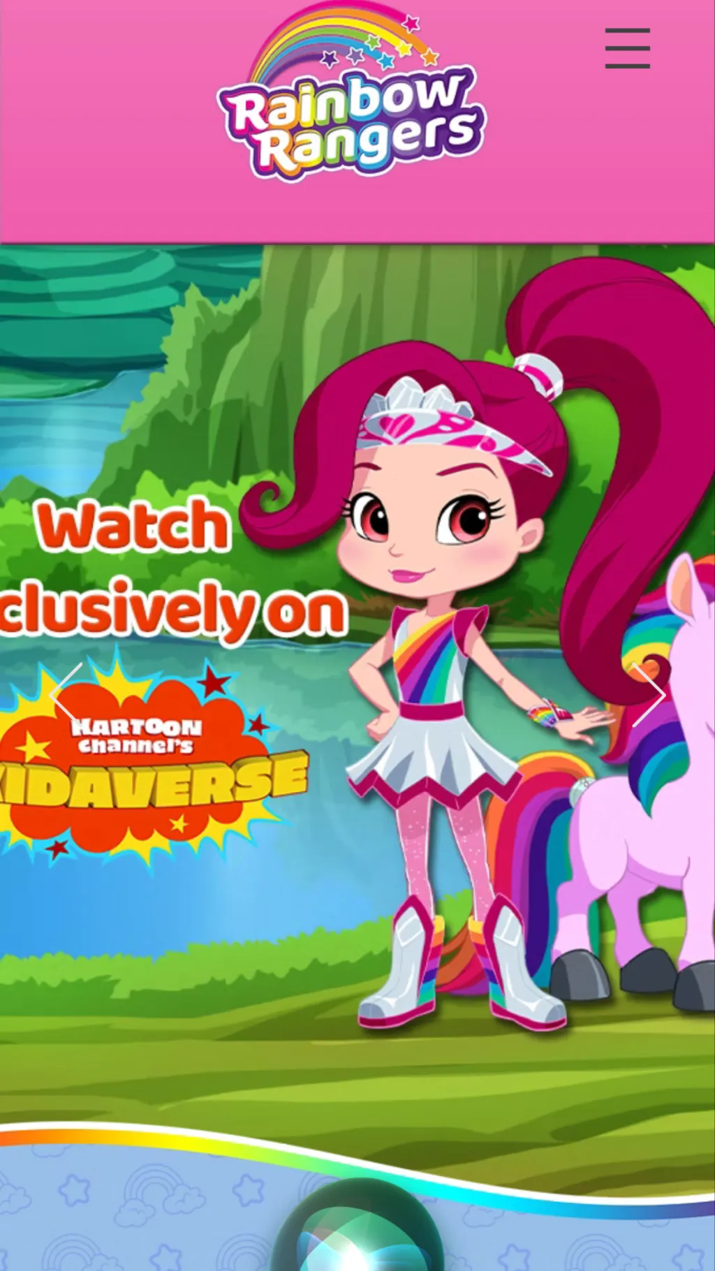 ai character: ￼ rainbow Rangers background