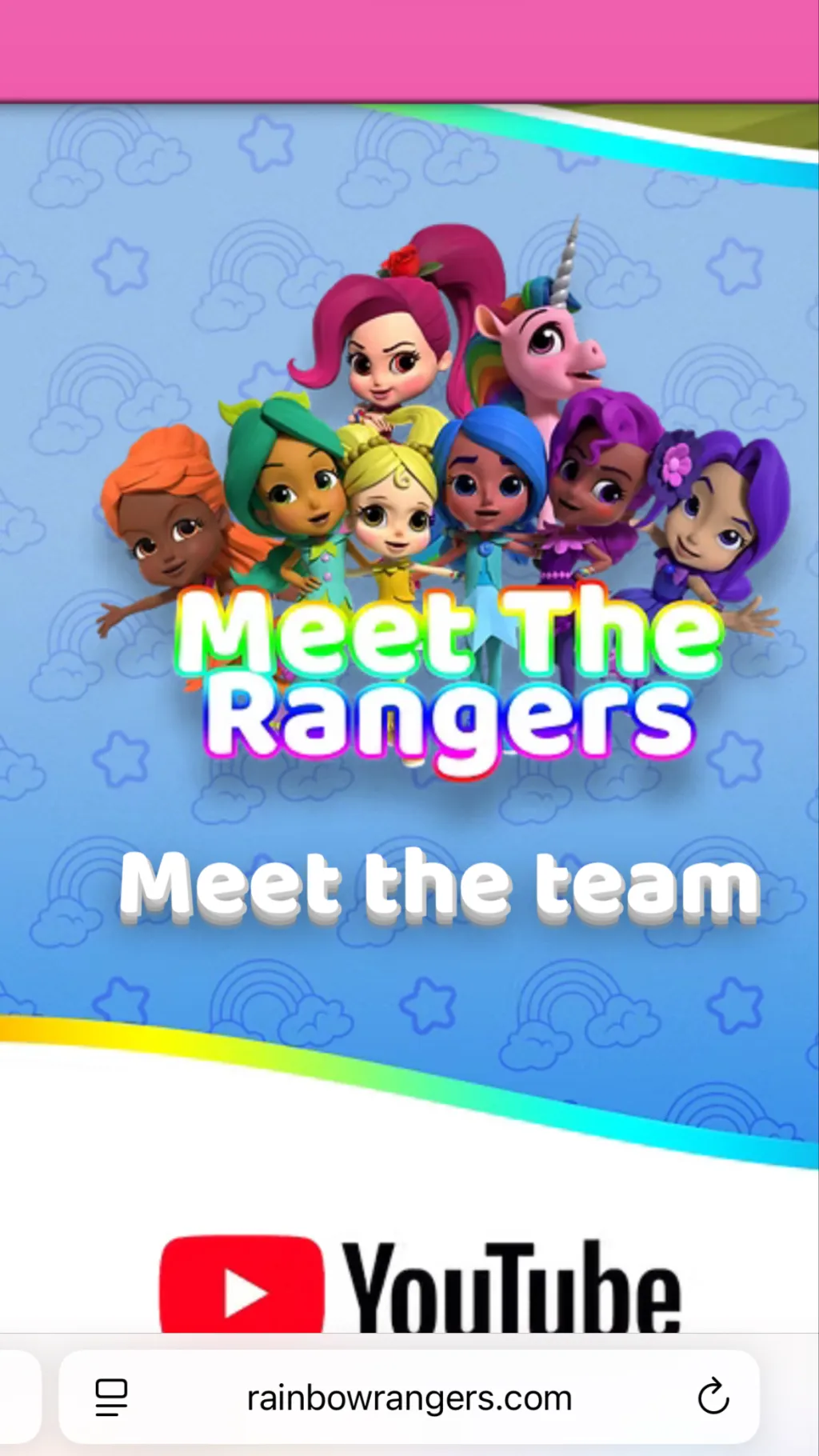 ai character: Rainbow rangers ￼ background
