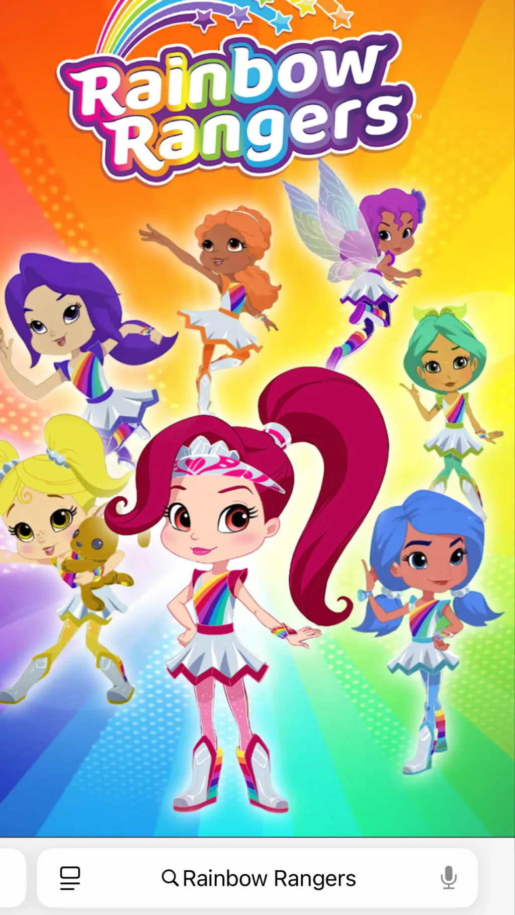 ai character: Rainbow Rangers ￼ background