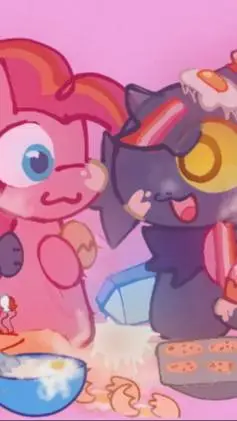ai character: PinkiePie x Mishu background