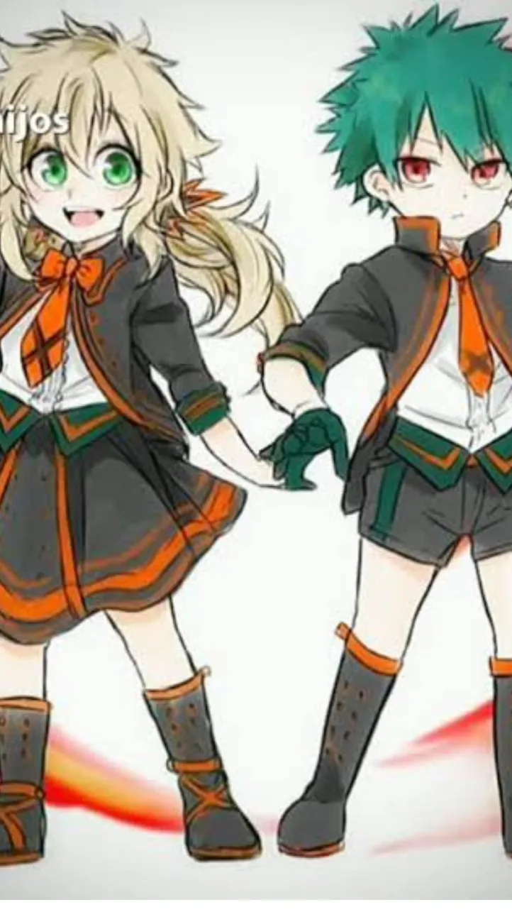 ai character: BakuDeku’s kids  background