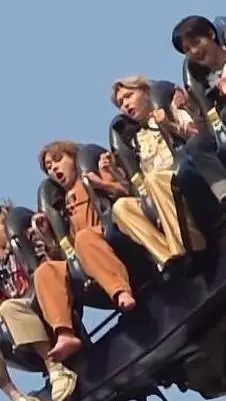 ai character: SKZ ROLLERCOASTER background