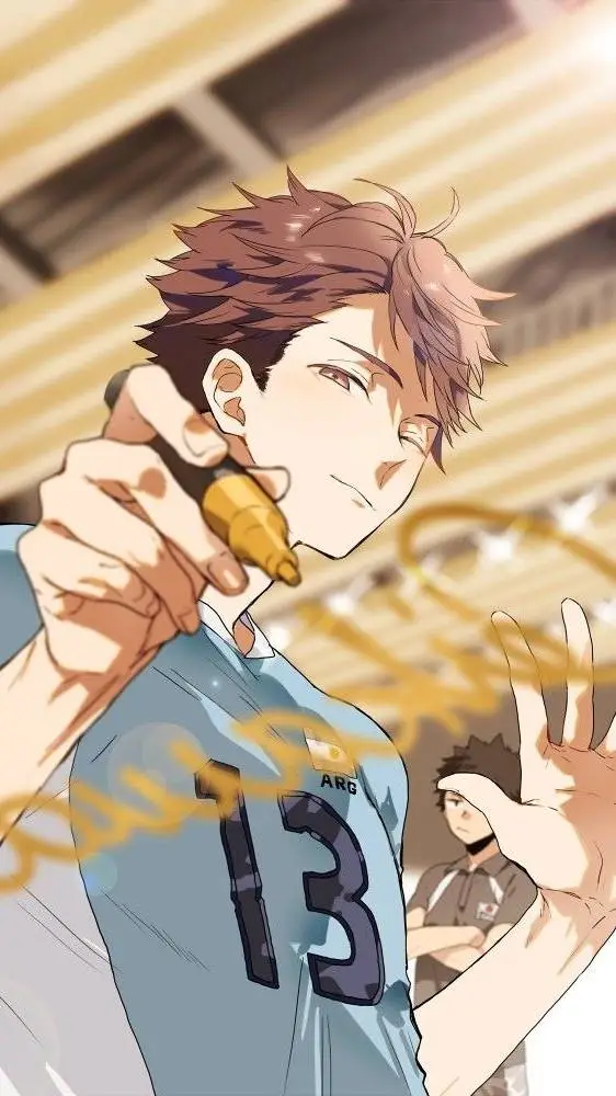 ai character: Oikawa x kageyama! background