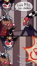 ai character: 💓🙂stolas x blitzo😴 background