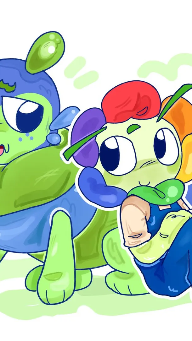 ai character: Dandy x squirm background