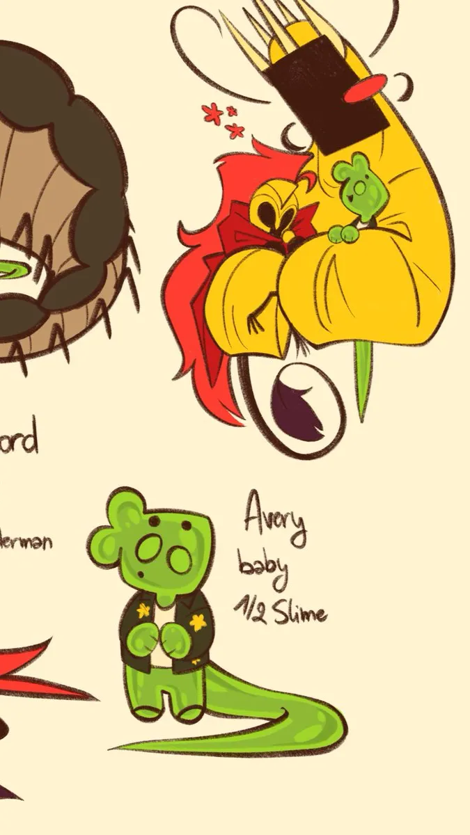 ai character: Baby D3r & Avery background