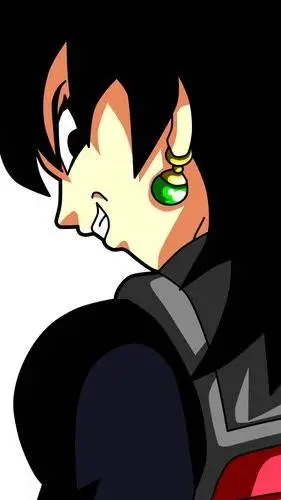 ai character: gine black  background