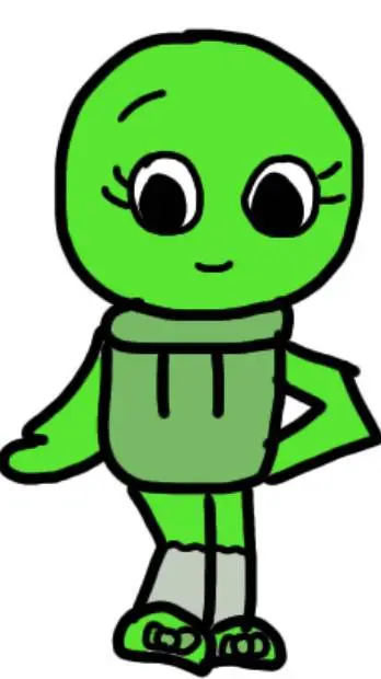 ai character: SlimytheSlimeball background