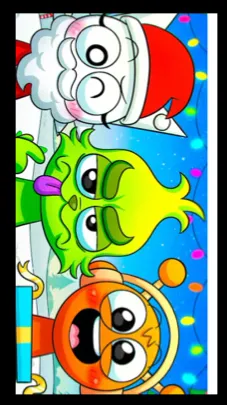 ai character: Sprunki Christmas background