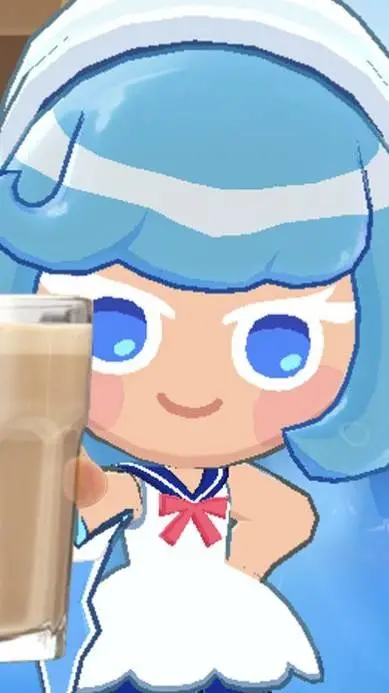 ai character: Cream soda cookie background