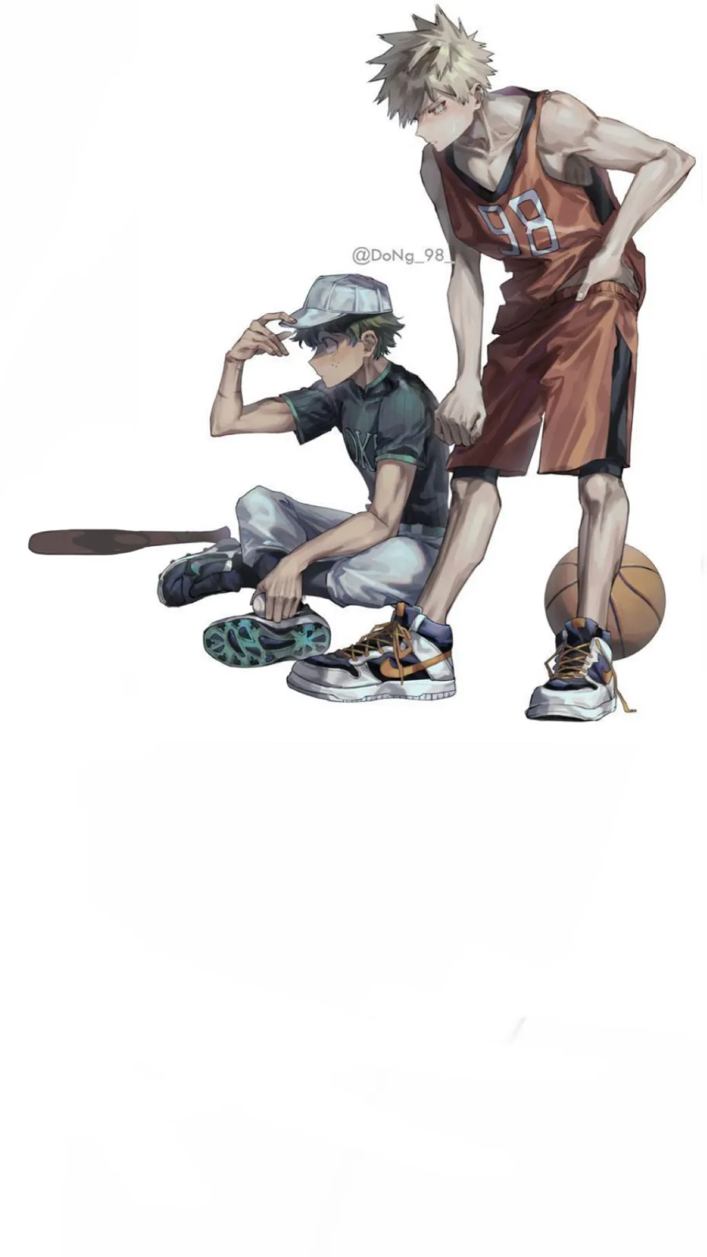 ai character: Mha basketball background