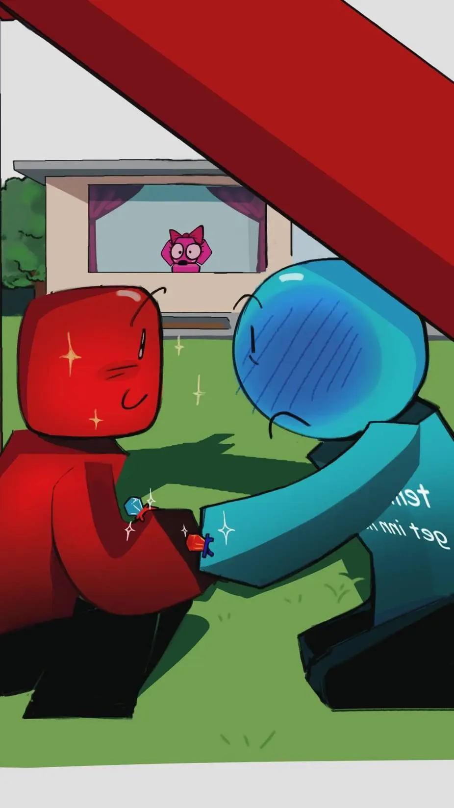 ai character: bluedude x c00lkid background