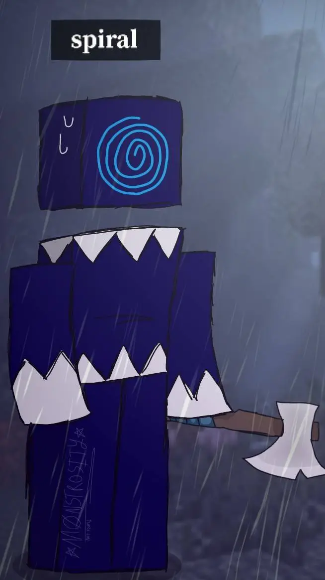 ai character: spiral background