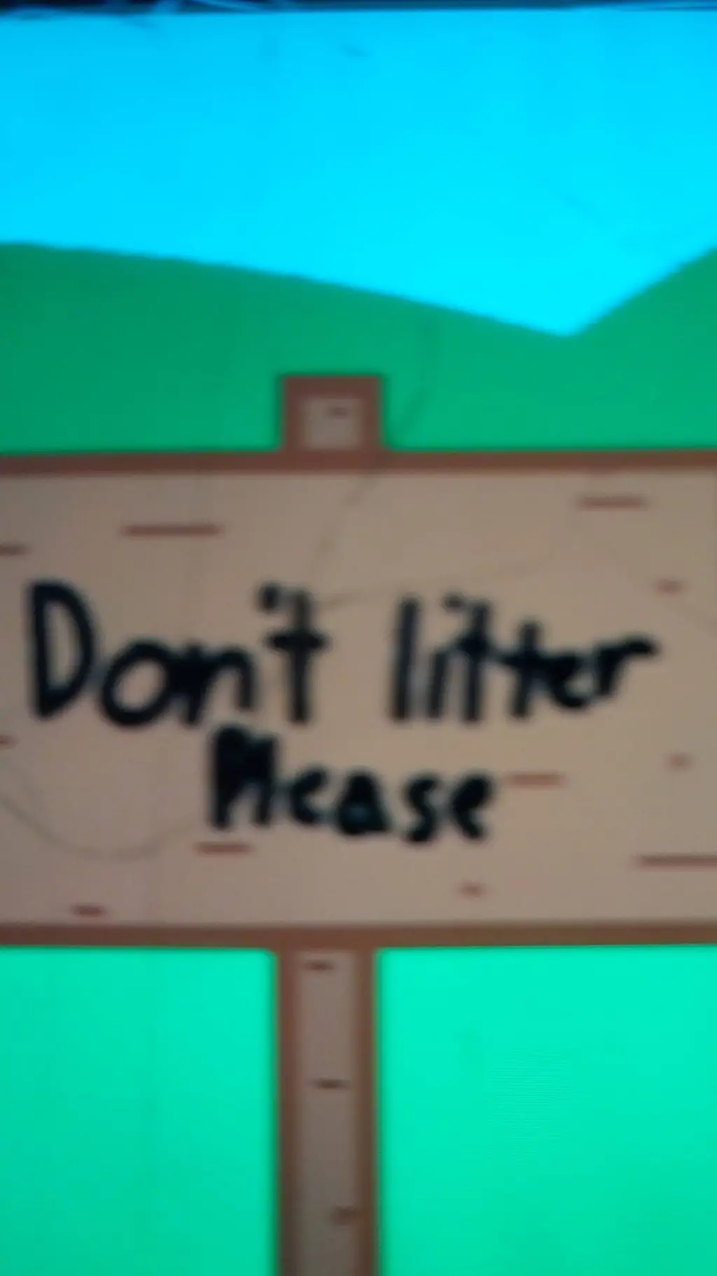 ai character: don't Litter pleas background
