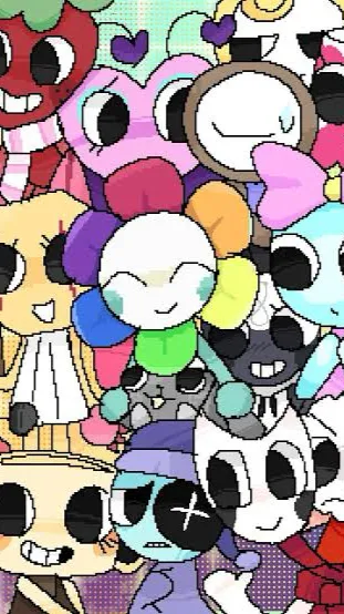 ai character: Dandys world Camp background