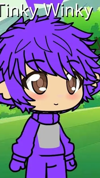 ai character: Tinky winky  background