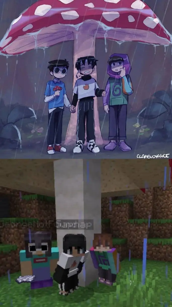 ai character: Dreamsmp after war background