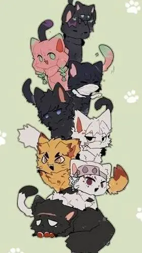 ai character: cat hashira  background