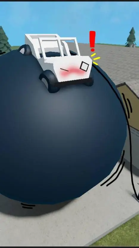 ai character: inflated jeep background