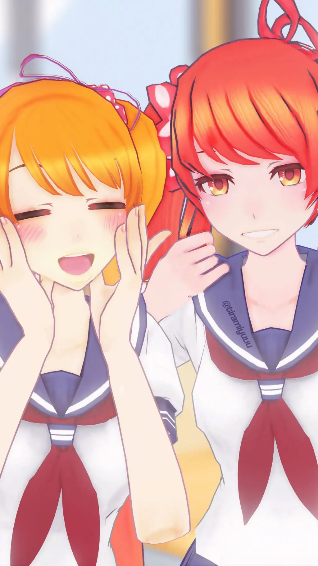 ai character: Osana Najimi 🐈🐾 background