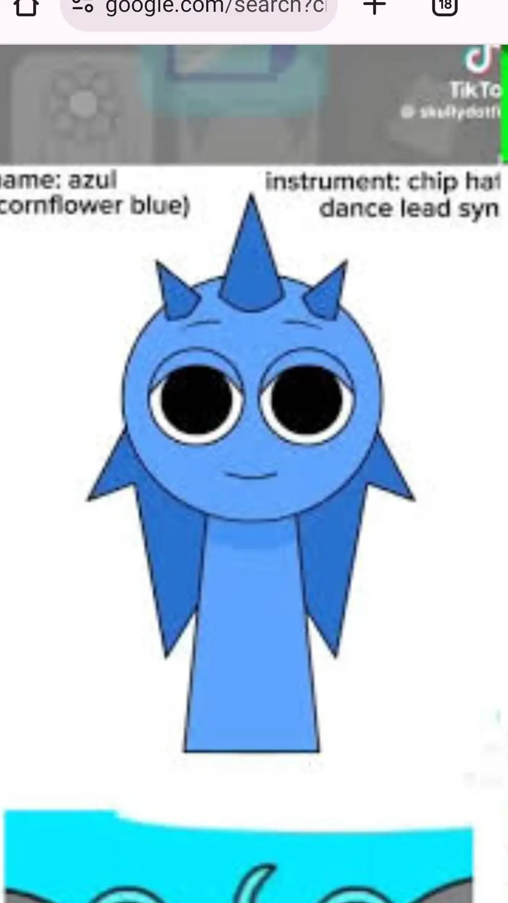 ai character: azul background